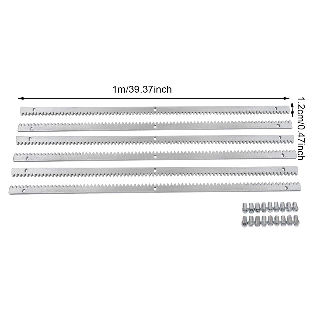 6Pcs Rails Gear Rack Automatic Sliding Gate Opener Operator Rack Sets φ12mm