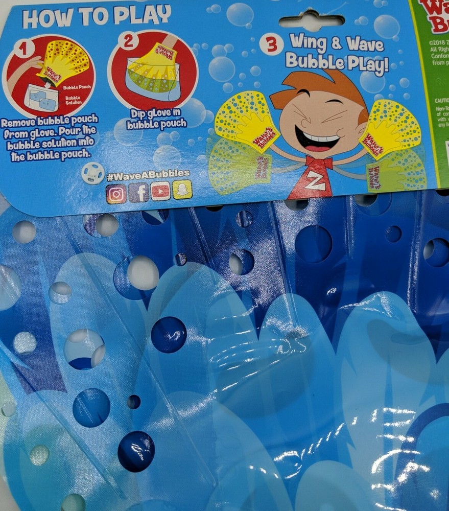 Zing Wave-A-Bubbles 2 Pack Hours Of Bubble Fun! Blue Bird