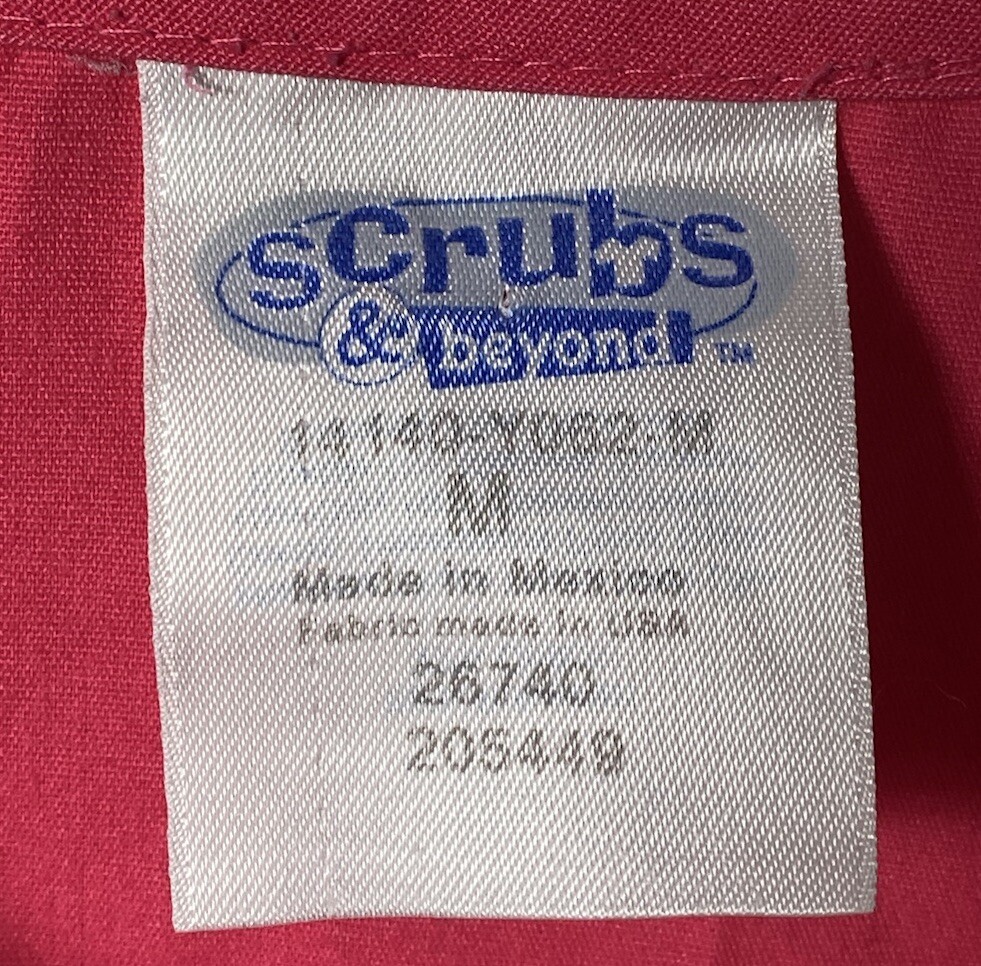 Scrub & Beyond Long Sleeve Top Size M Pink