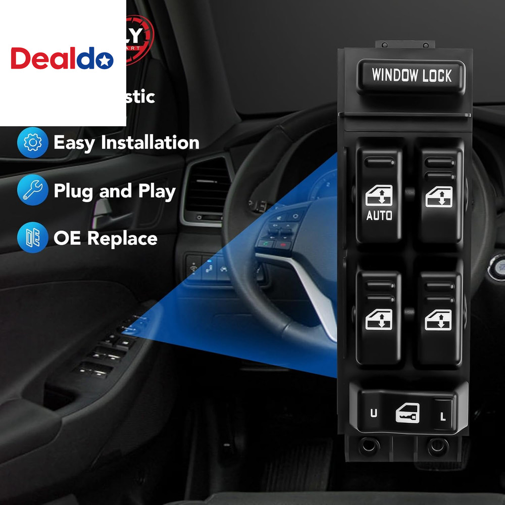Master Power Window Switch Driver Side Compatible for 2000-2002 Chevy Silverado