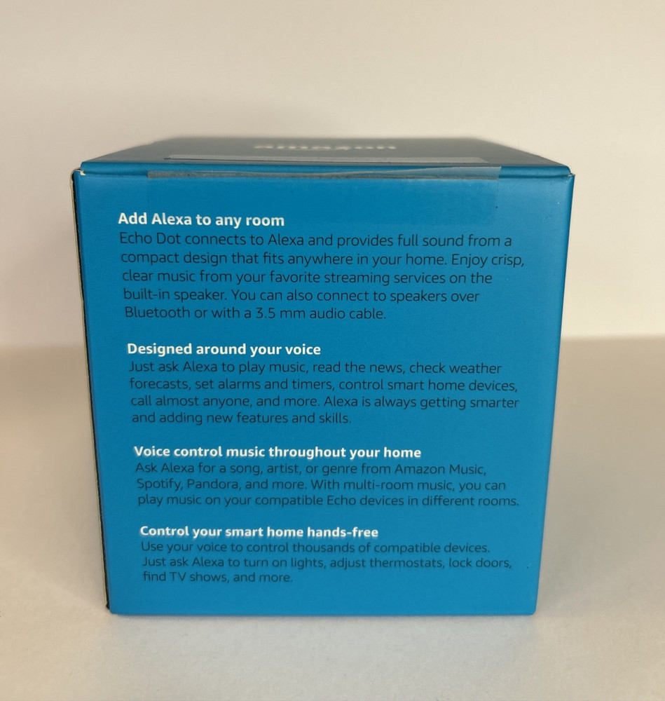 Amazon Echo Dot (3rd Gen) Smart Speaker Black/Charcoal Technology Smart Home