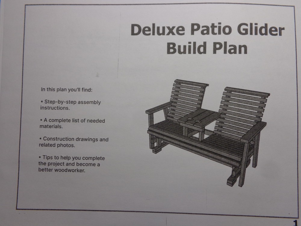 Delux Patio Glider Plans.