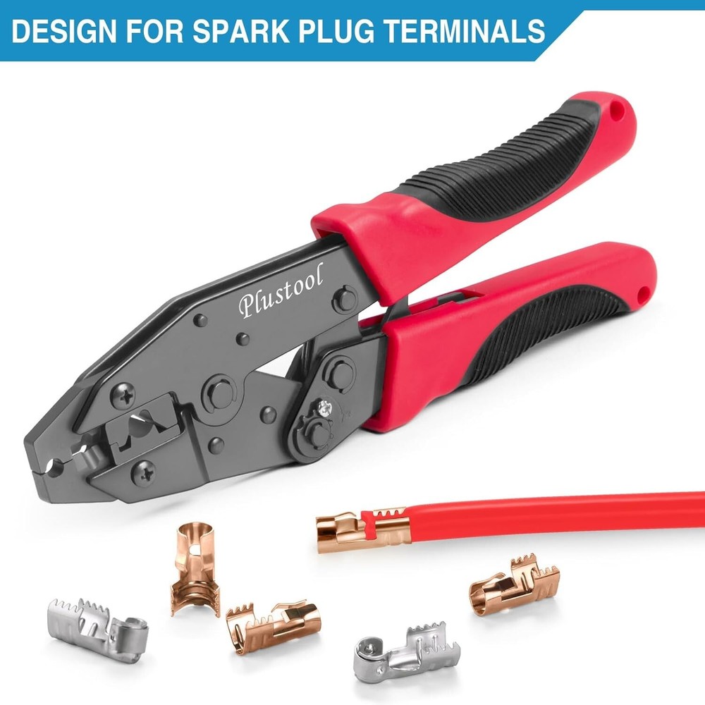 Crimping Tool for Spark Plug Ignition Wire,8.5Mm Ratchet Spark Plug Wire Crimper