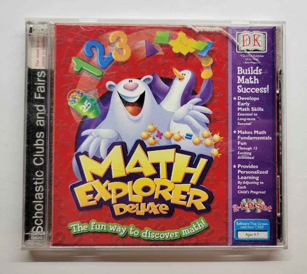 Math Explorer Deluxe (PC CD-ROM, 2001, DK Software, 2 Disc Set)
