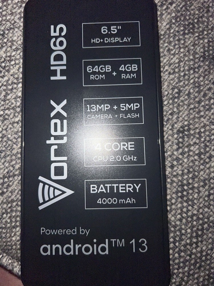 Vortex HD65 - Black (Unlocked) Smartphone