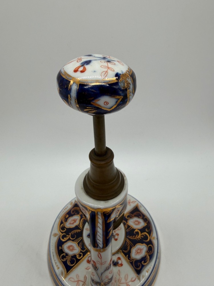 Antique Porcelain Imari Colors & Brass Nutcracker