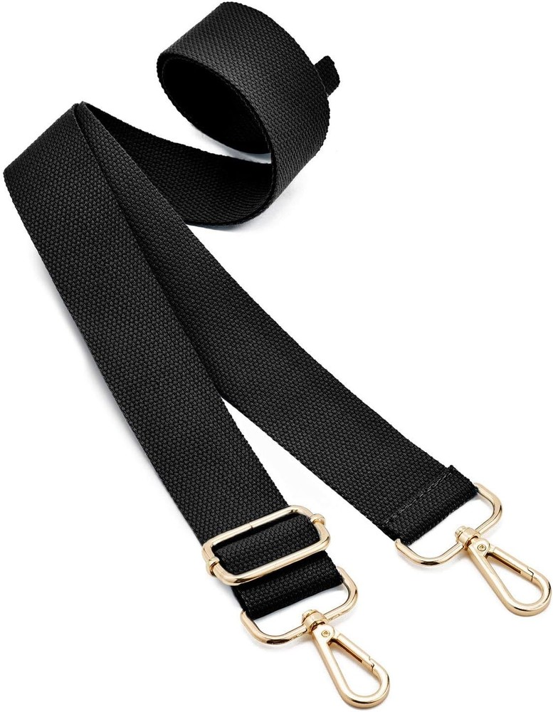 Wide Shoulder Purse Strap Replacement Adjustable Belt Canvas Bag Black
