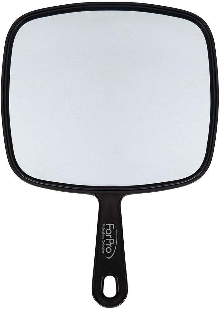 Extra Large Hand Mirror with Handle, 9" W x 12" L, Multi-Purpose Handheld Mirror