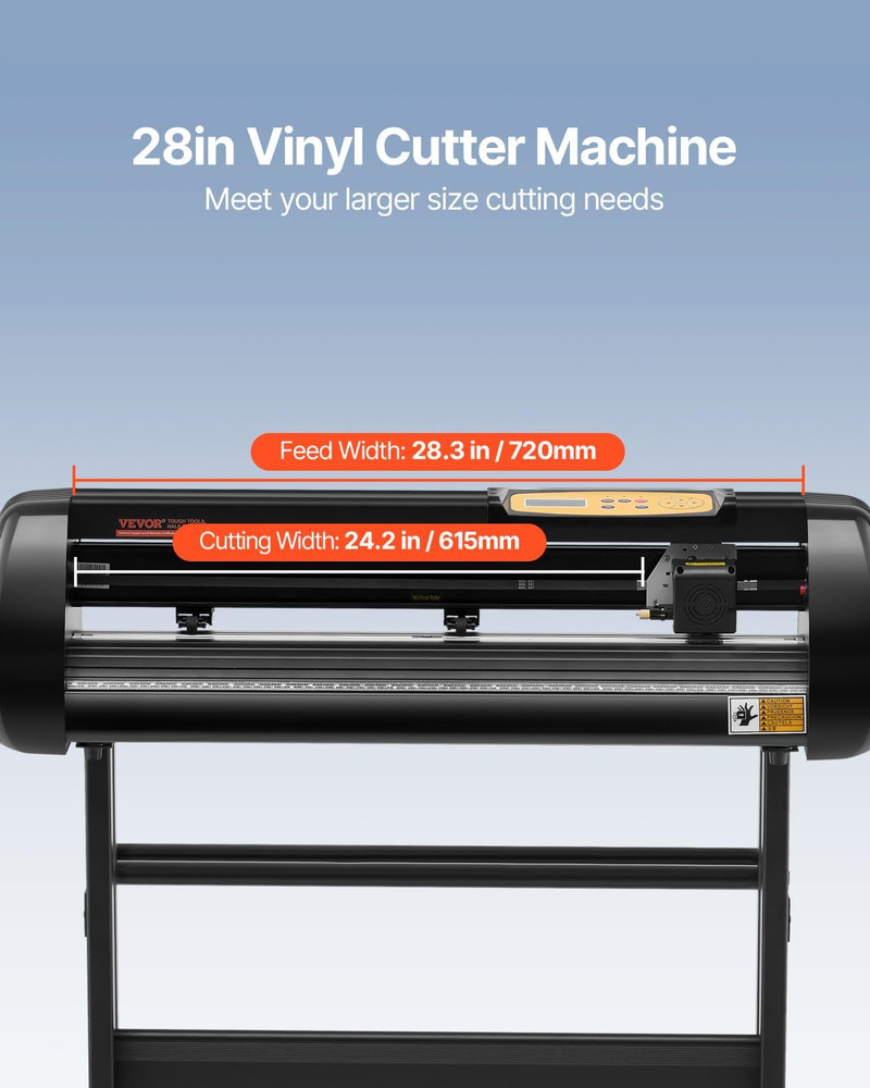 Vinyl Cutter Machine, Upgraded 28 Inch Paper Feed Cutting Plotter Bundle, Adjust