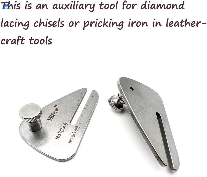 Hisew- Leather Stitching Punch Aid Pulling Plate and & Scissor Set