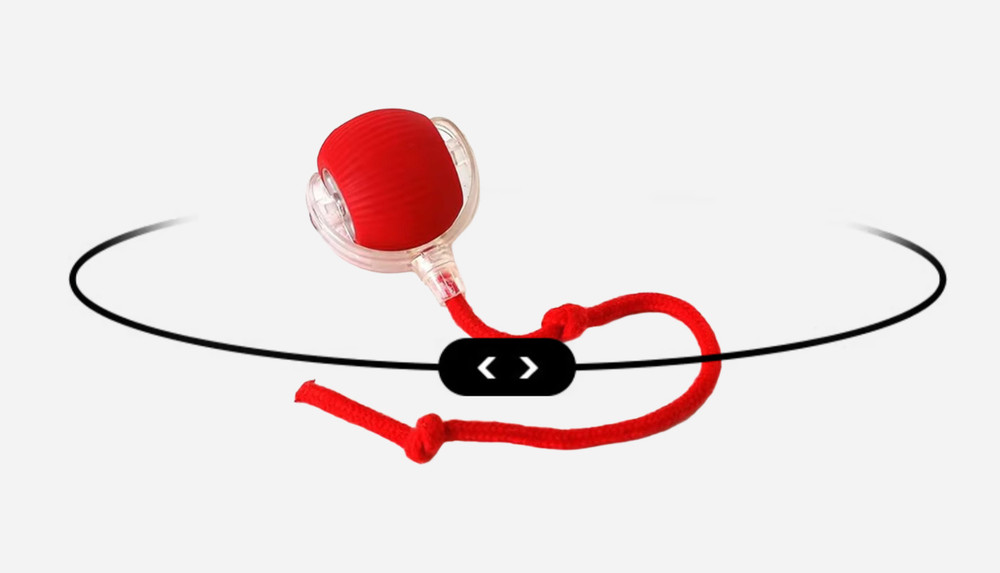P02 Interactive Blinking LED Cat Toy Ball, Multi-Mode, Red