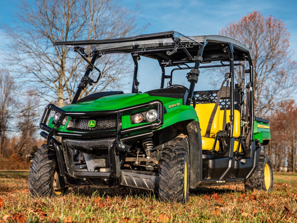 SuperATV Scratch Resistant Flip Windshield for John Deere Gator XUV 550