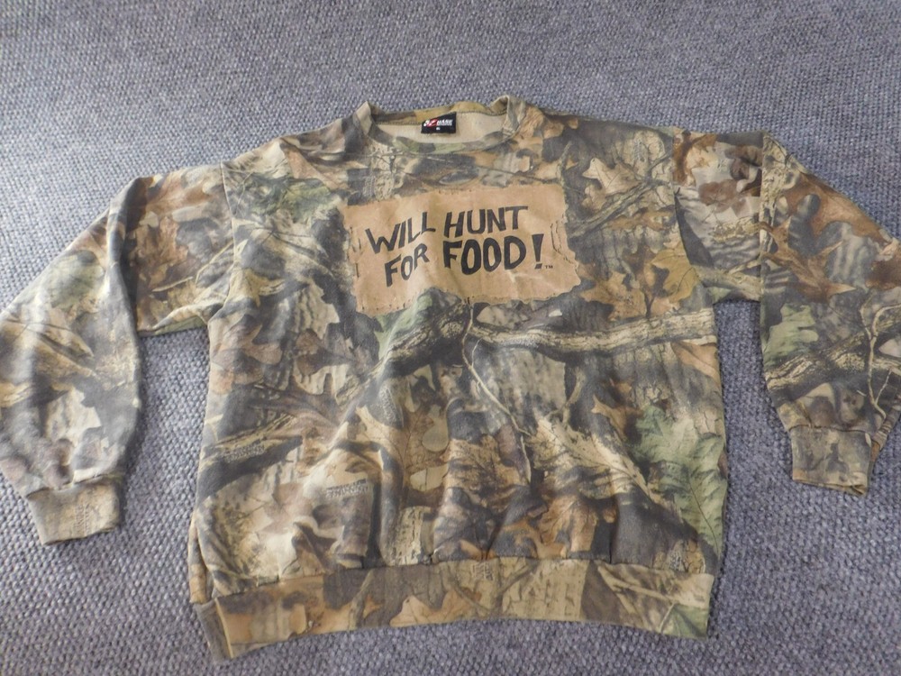 Chase Authentics Mens Sweatshirt Extra Large Green Camo pullover outdoors