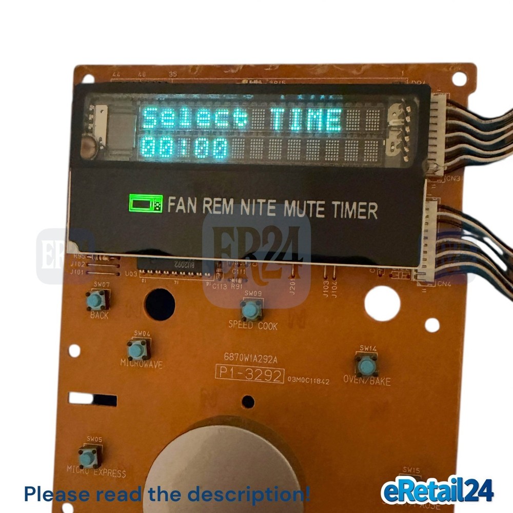 💯𝙒𝙤𝙧𝙠𝙞𝙣𝙜 GE Microwave Touch Display Control Board WB27X10775