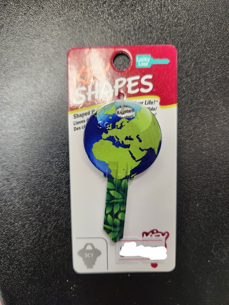 PLANET EARTH SHAPED SCHLAGE SC1 KEYBLANK