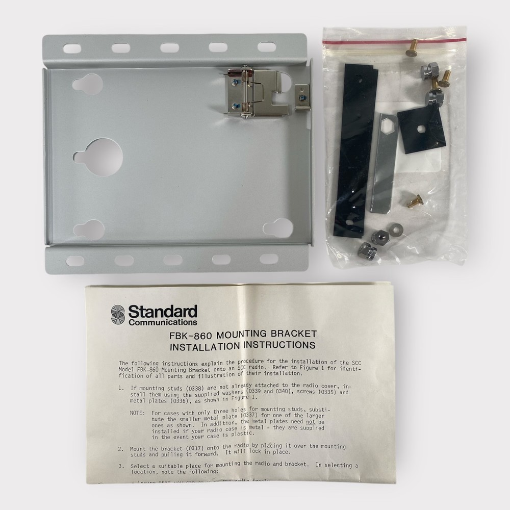 Standard Communications FBK860 Mounting Bracket For Select SCC Radios **New**