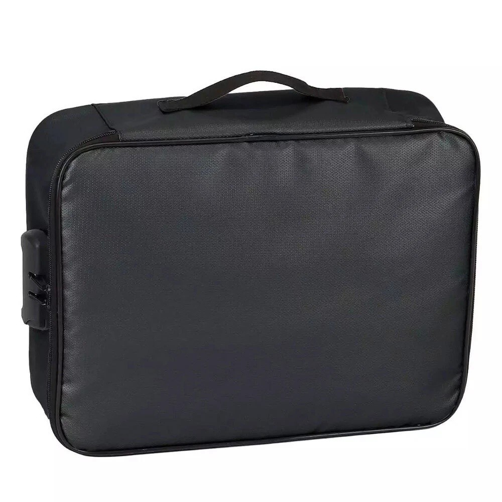 3-Layer Fireproof Document Box with Lock File Storage Box Waterproof Safe Bag US