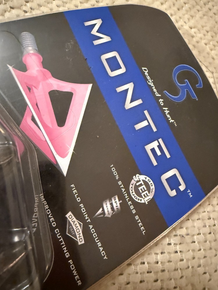 G5 Montec 85 Grain Pink Broadheads