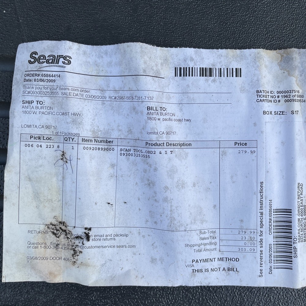 Sears Scan tool Kit, CanOBD 2&1 Kit