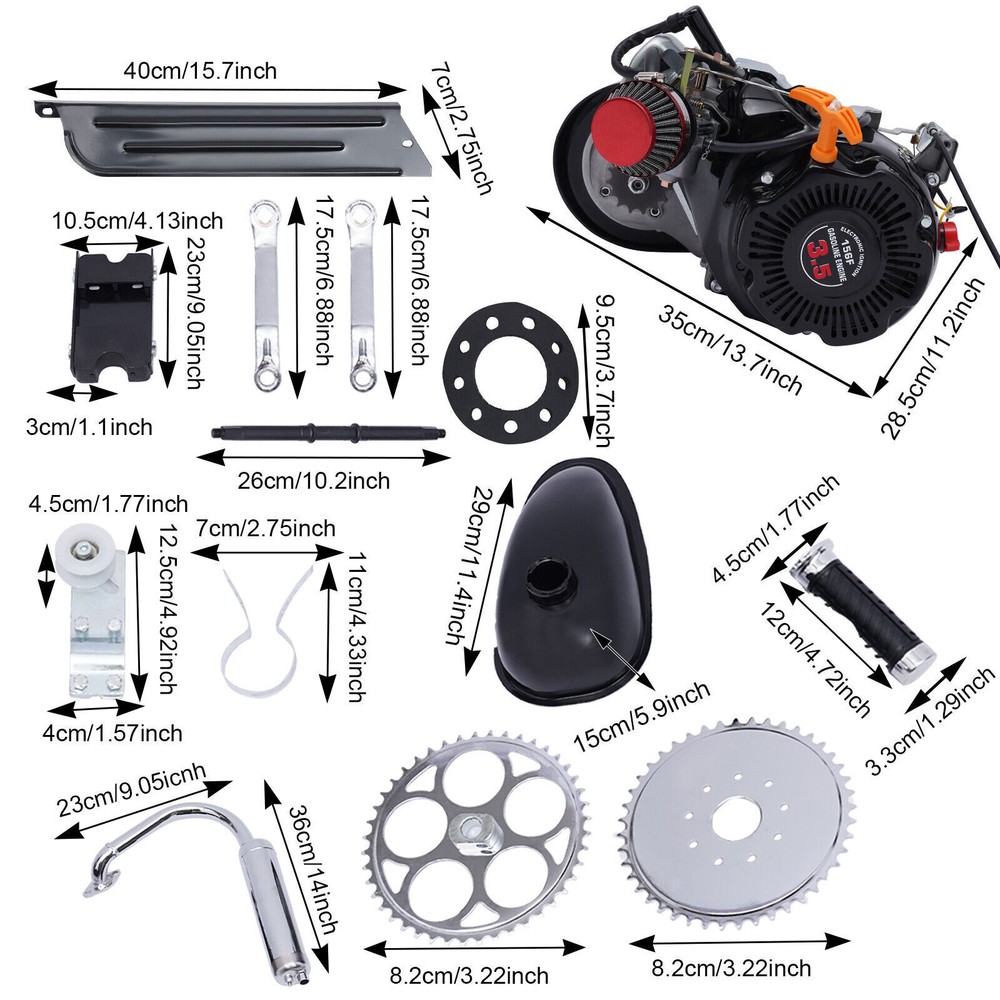 100cc Bike Engine Kit Set Gas Motorized Motor Bicycle Modified Engine 4-stroke!