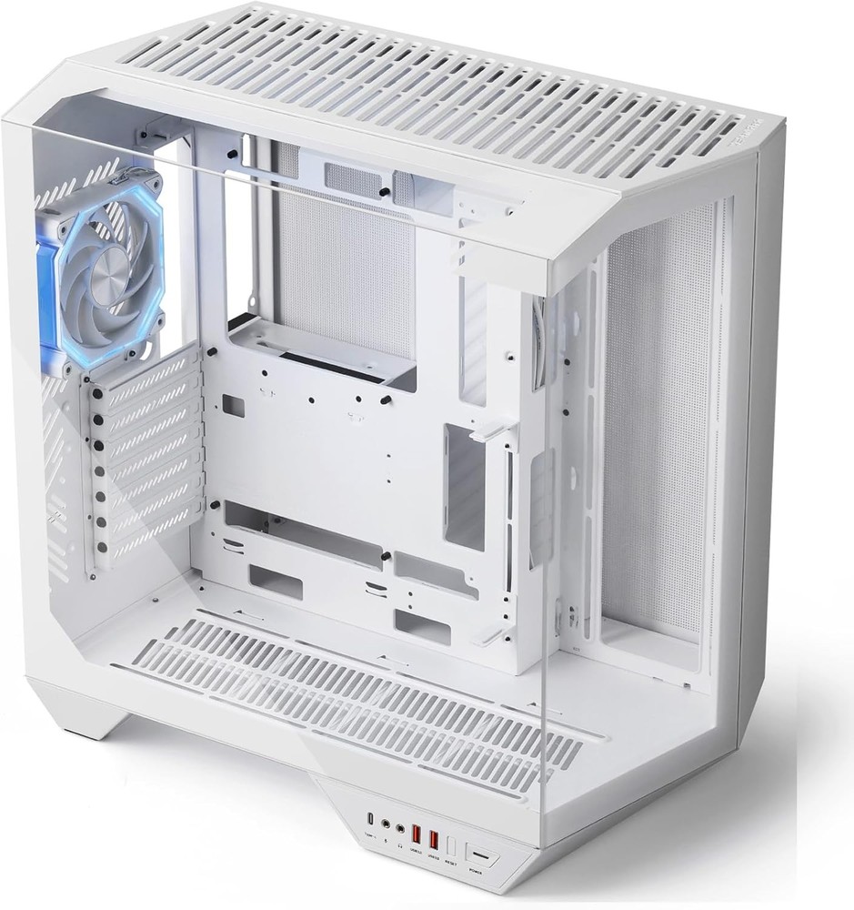 darkFlash DY470 ATX Gaming Case White 1 Fan