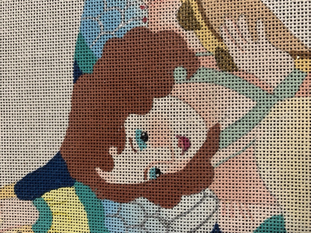 18 Count Hand Painted Needlepoint Angel Chorus Canvas By Dede