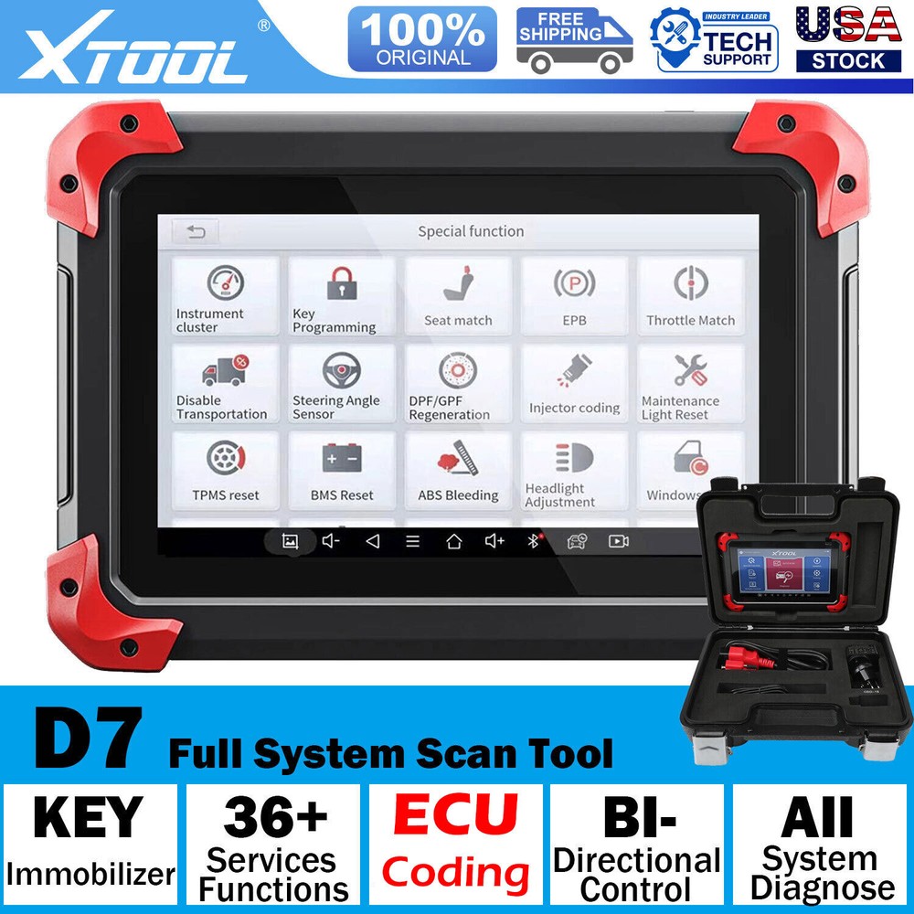 XTOOL D7 OBD2 Automotive Bidirectional Scanner Full Diagnostic Tool 36+Services