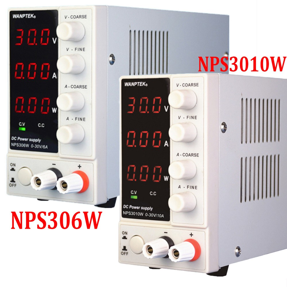 30V 6A/10A DC PoWer Supply, Lab Variable Adjustable regulated DC Bench SWitching