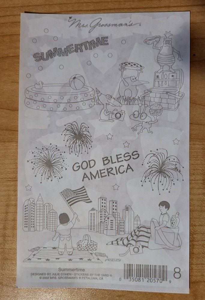 Mrs. Grossman's "Summertime" Stickers 20 Sheets