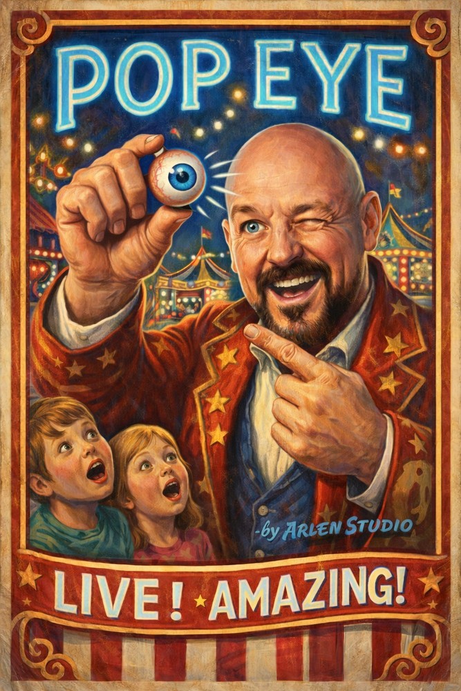 ARLEN STUDIO. POP EYE... BROWN, BLUE, or GREEN.