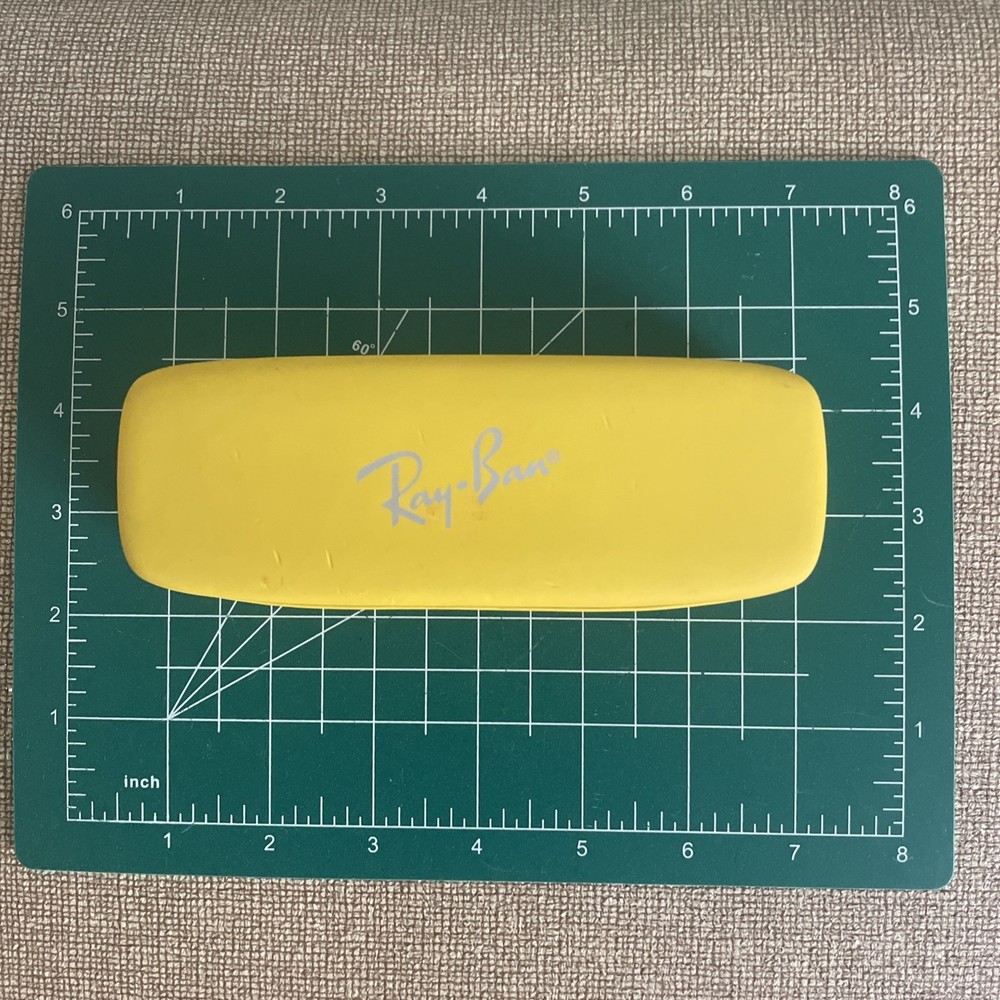 RAY BAN YELLOW AUTHENTIC EYEWEAR EYEGLASSES GLASSES JUNIOR SIZE CASE ONLY