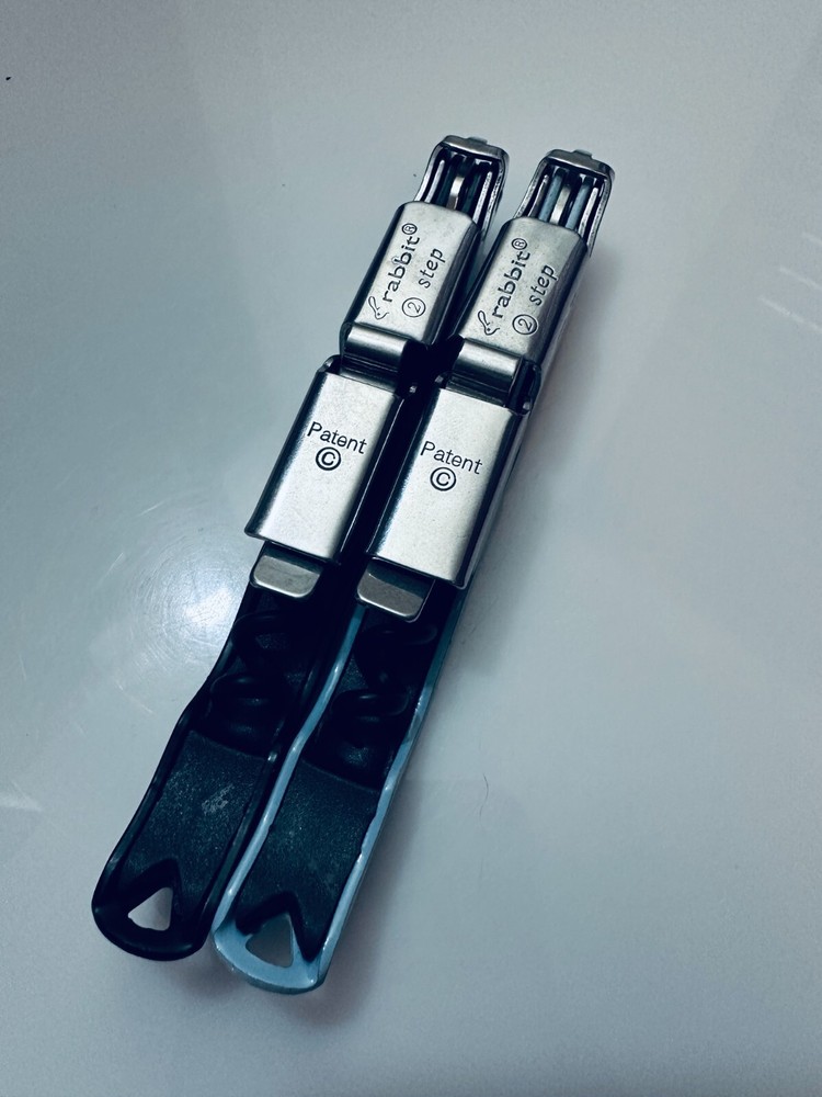 (2) RABBIT Light Blue/Black 2 Step Waiters Corkscrews Wine Key Openers