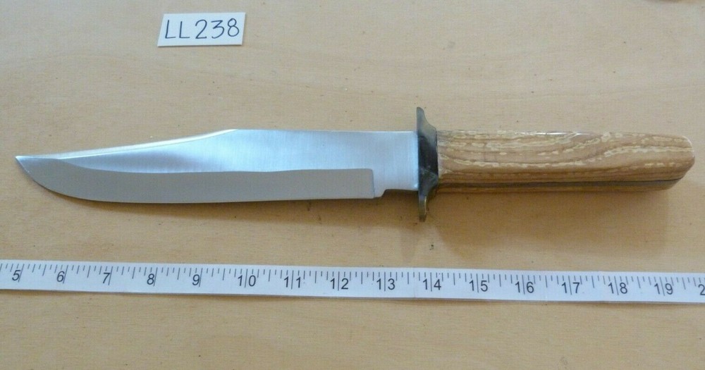 Handmade Barry Bear Custom 15.75" Fixed Blade Knife & Leather Sheath -LL238
