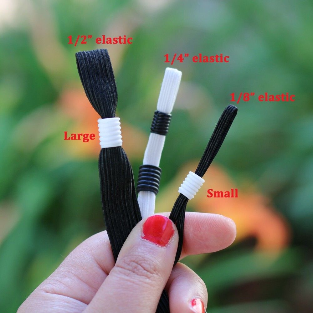 100 pcs Adjuster Cord Lock Silicone Stopper for Elastic