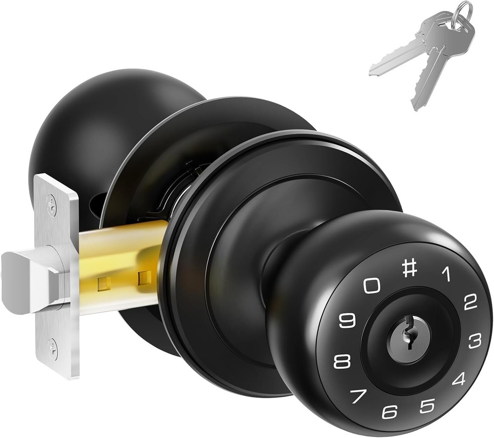 ARPHA Keypad Door Knob 50 Code Keyless Entry Anti-Peeping Password Handle