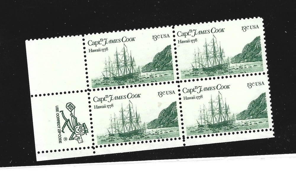Scott 1733  US  Zip  Block  Resolution Hawaii  MNH O/G