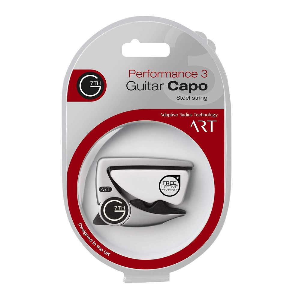 G7th Performance 3 ART Steel String Guitar Capo - Silver