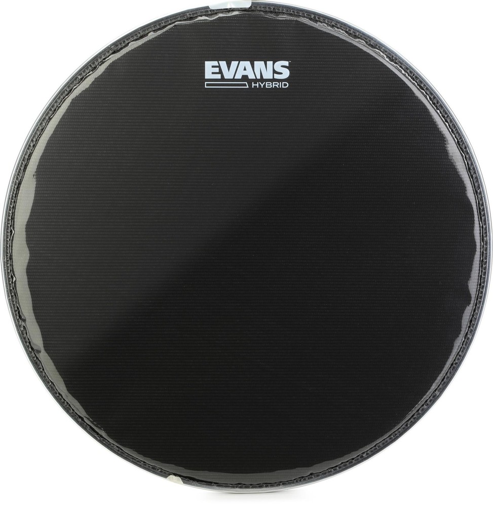 Evans Hybrid Black Marching Drumhead - 14 inch