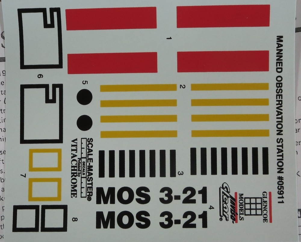 Glencoe Models No. 05908 3 Stage Ferry Rocket 1:288 Scale MOS 3-21