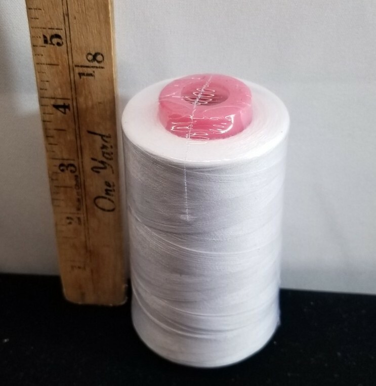 50 Spools WHITE Multi Purpose Serger Sewing Threads T27 Quality 6000 YDS / Cone