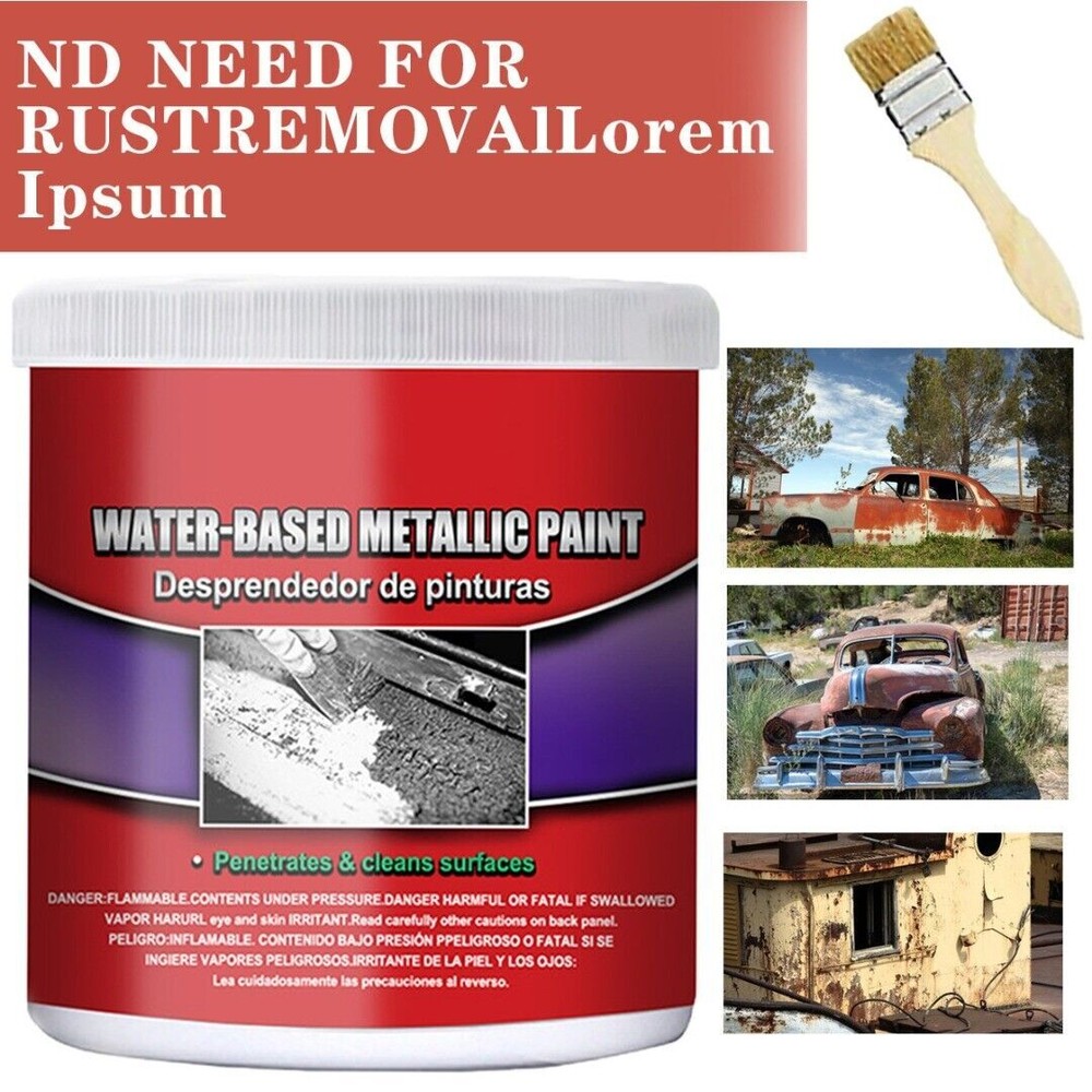 2× 100ML Metal Rust Remover Water-based Metallic Paint Rust Conversion Agent New
