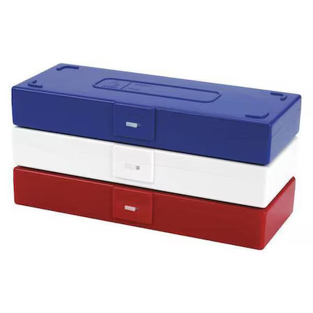 Heathrow Scientific Hs15996a Microscope Slide Box, 50 Slots, Blue