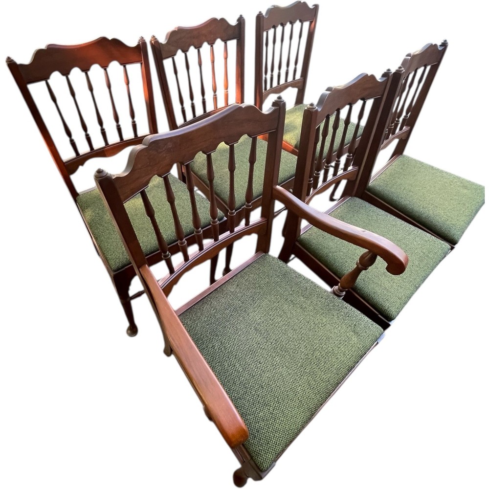 Pennsylvania House Solid Cherry Spindle Back Dining Chairs AUTHENTIC 1960s SET 6