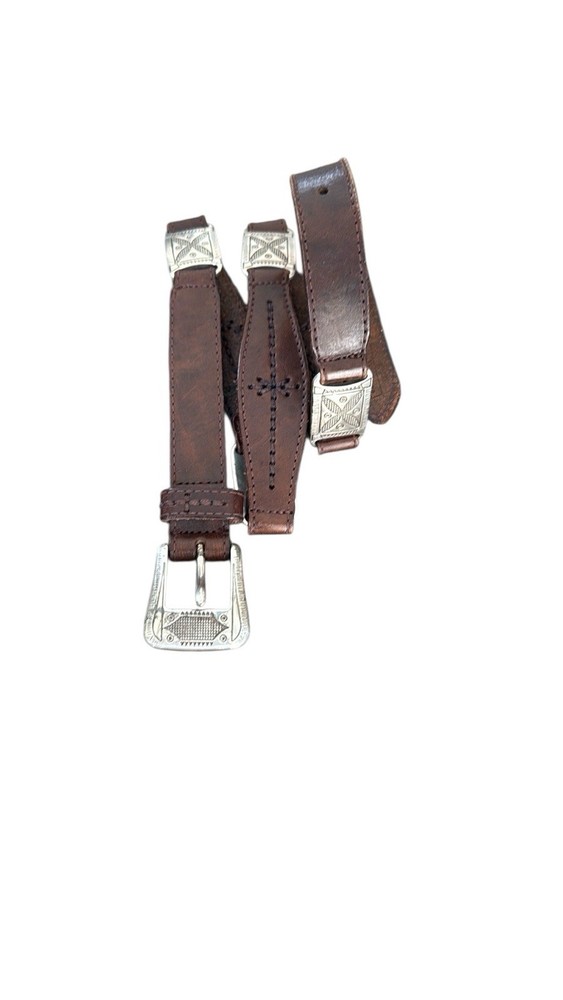 Fossil Western-Style Brown Leather Belt – Size M