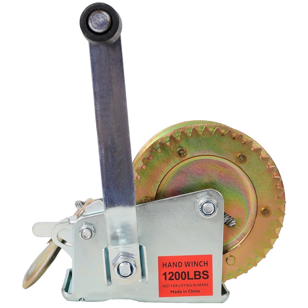 Hand Winch 1200LBS 32.8FT Cable Galvanized Two-Way Ratchet