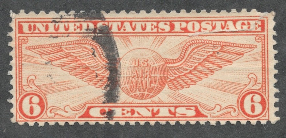 US. C19. 6c. Winged Globe. Used. 1934.