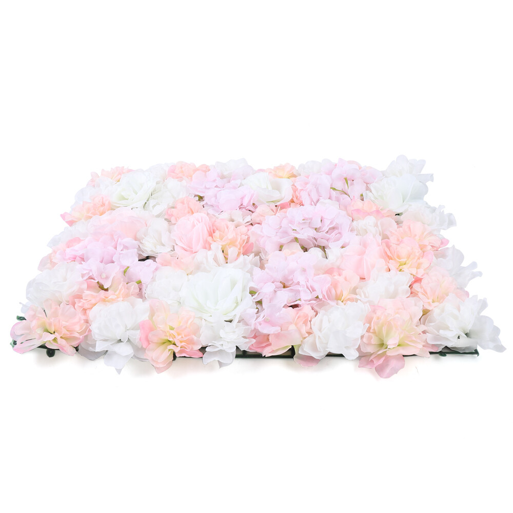 Artificial Flower Wall Panel Backdrop Wedding Party Venue Background Decor 8Pcs