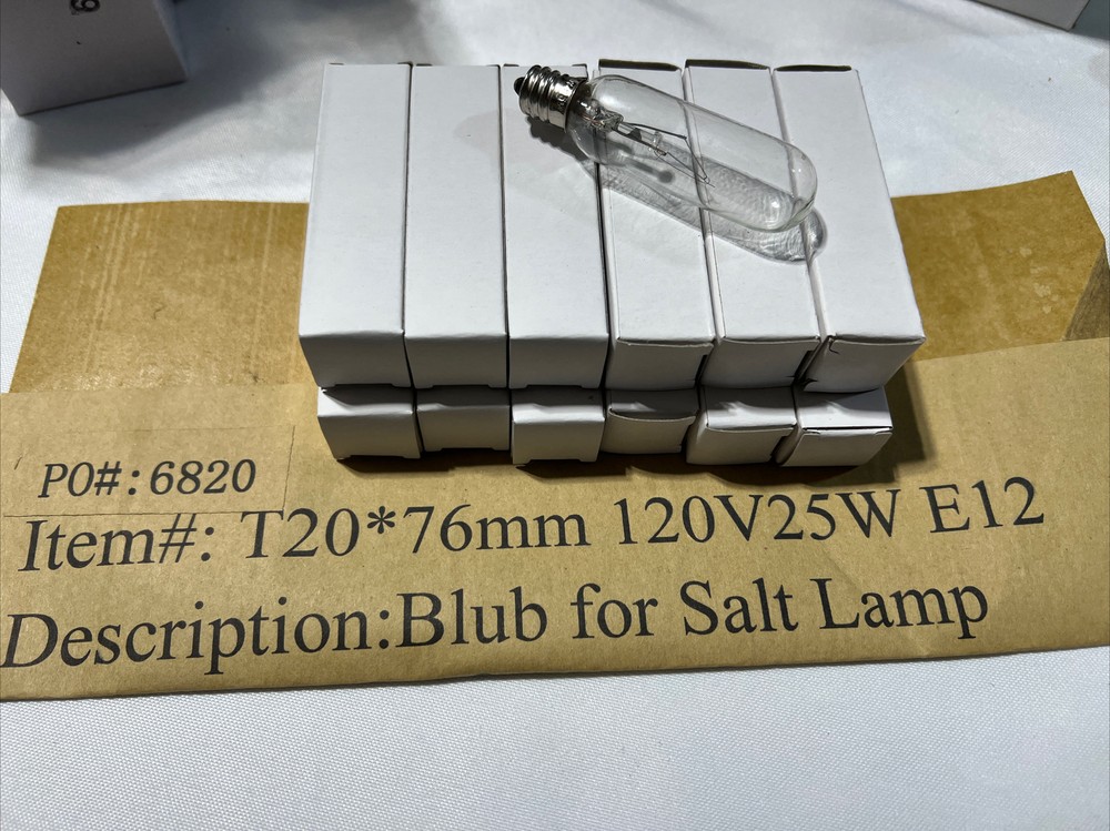 Himalayan Salt Lamp Bulbs, 25 Watt Original Replacement Long Lasting 12 Pack