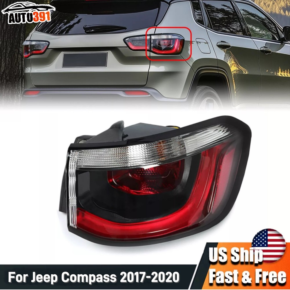 Right Passenger Outer Halogen Tail Light Brake Lamp For Jeep Compass 2017-2020