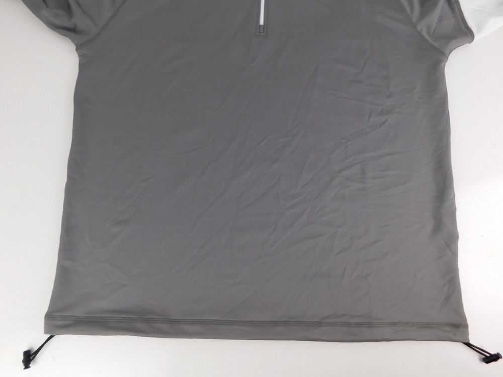 Dunning Golf Mens Designer Gray White Pullover QZ Jacket Large NICE